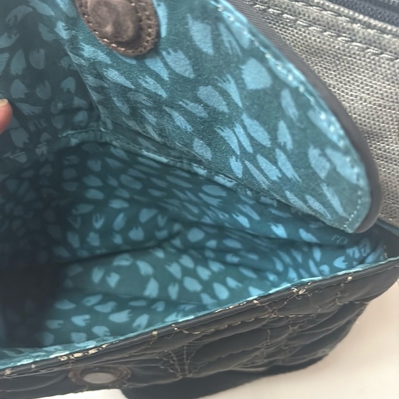 Fossil Key-Per Quilted Metallic Gray Leather Crossbody - Picture 16 of 16